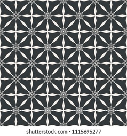 Luxury vintage abstract  seamless pattern monochrome or two colors vector