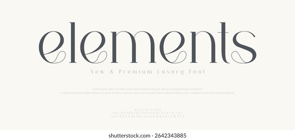 Luxury vintage alphabet letters font and number.  Classic Lettering Minimal Fashion Designs. Typography modern serif fonts regular decorative vintage concept. vector illustration
