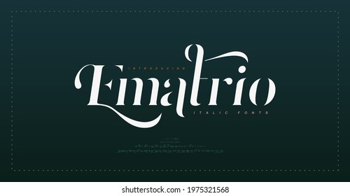 Luxury vintage alphabet letters italic font. Typography elegant classic lettering serif italic fonts decorative wedding retro concept. vector illustration