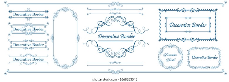 Luxury vintage antique ornament frame, decorative corner material set, European decorative border, cover template, calligraphic illustration, damask back ground,vector data.