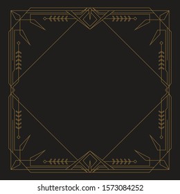 Luxury Vintage Artdeco Frame Border Design. Vector illustration