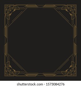 Luxury Vintage Artdeco Frame Border Design. Vector illustration