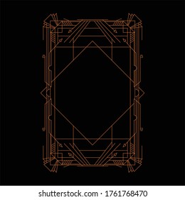Luxury Vintage Artdeco Frame Border Design. Vector illustration