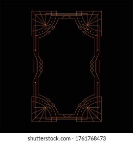 Luxury Vintage Artdeco Frame Border Design. Vector illustration