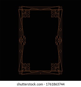 Luxury Vintage Artdeco Frame Border Design. Vector illustration
