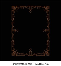 Luxury Vintage Artdeco Frame Border Design. Vector illustration