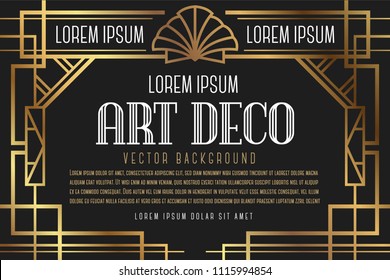 Luxury Vintage Artdeco Frame Design. Vector illustration