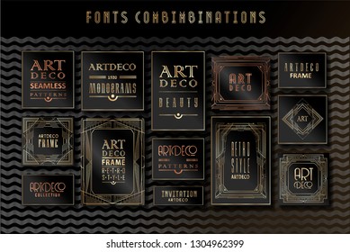 Luxury Vintage Artdeco Frame Design. Vector illustration