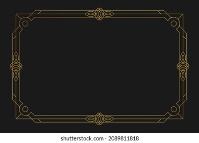 Luxury vintage artdeco frame. - Vector.