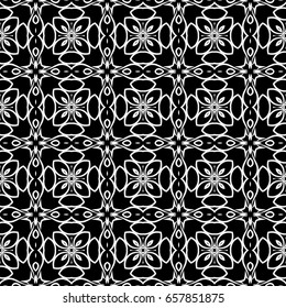 luxury vintage background. seamless vector pattern. black, white color. for wallpaper, design, textile