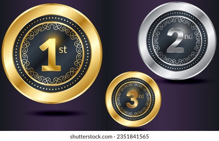 luxury vintage badge label vector