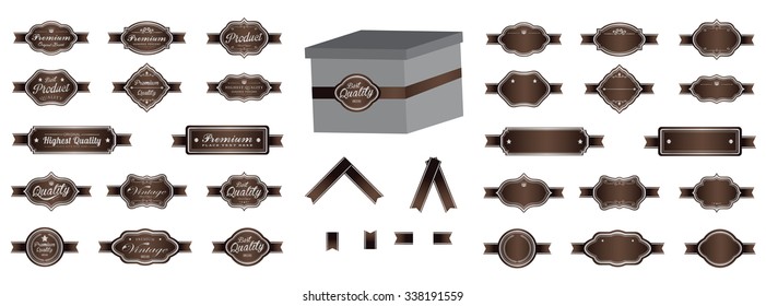 Luxury vintage brow premium labels and blank labels