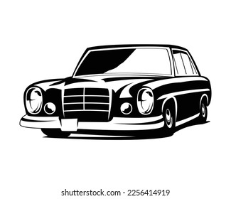 Luxury vintage car logo - vector illustration, emblem design on white background