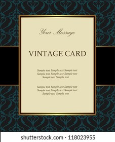 Luxury vintage card