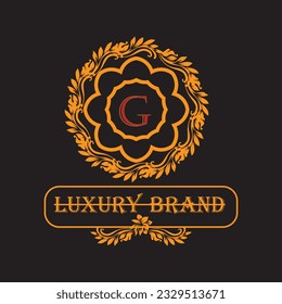 Luxury vintage crest logo. Calligraphic royal emblems and elements elegant . Vector crest monogram ornament for letter. Luxury logo template design vector illustration. Royal monogram crest brand