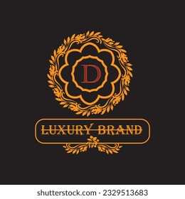 Luxury vintage crest logo. Calligraphic royal emblems and elements elegant . Vector crest monogram ornament for letter. Luxury logo template design vector illustration. Royal monogram crest brand