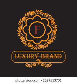 Luxury vintage crest logo. Calligraphic royal emblems and elements elegant . Vector crest monogram ornament for letter. Luxury logo template design vector illustration. Royal monogram crest brand