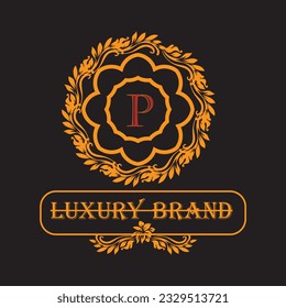 Luxury vintage crest logo. Calligraphic royal emblems and elements elegant . Vector crest monogram ornament for letter. Luxury logo template design vector illustration. Royal monogram crest brand