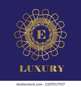 Luxury vintage crest logo. Calligraphic royal emblems and elements elegant deco. Vector crest monogram ornament for letter. Luxury logo template design vector illustration. Royal monogram crest brand