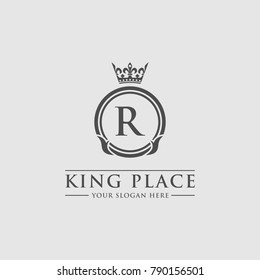 Elegant Letter R Graceful Royal Style Stock Vector (Royalty Free) 752946775