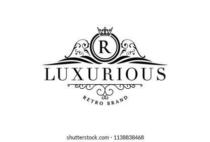 Luxury vintage crest logo design inspiration