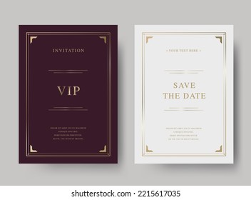 Luxury vintage eastern golden vector invitation card template 