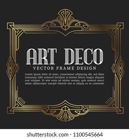 Luxury vintage frame art deco style. vector illustration