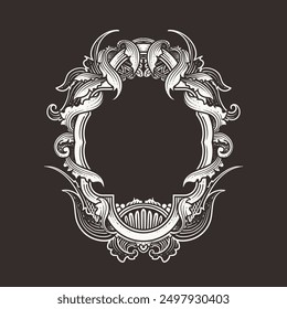 Luxury vintage frame. Decorative element for design