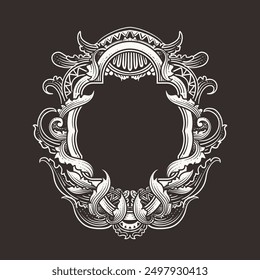Luxury vintage frame. Decorative element for design