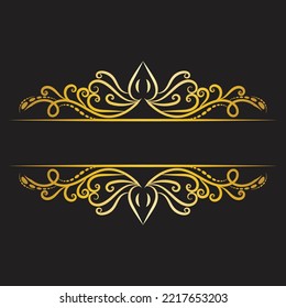 Luxury Vintage Frame Png Gold Wedding Invitation Clipart	