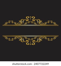 Marco de Vintage de lujo Png Boda de oro Invitación Clipart Dorado Marco de lujo Borde de marco png borde de oro borde de marco dorado