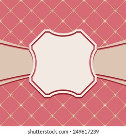 Luxury vintage frame template. Old pattern. A decorative retro background. Royal ornament vector