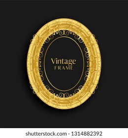 luxury vintage golden antique frame design