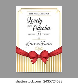 Luxury vintage golden vector invitation card template 