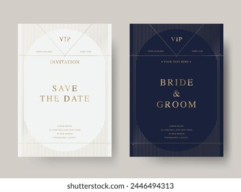 Luxury vintage golden vector invitation card template 