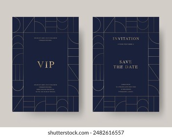 Luxury vintage golden vector invitation card template 