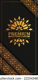 Luxury vintage greeting card with border motif