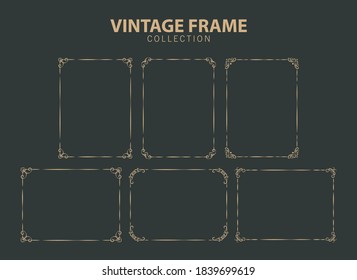 Luxury vintage ornamental frame collection