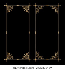 Luxury vintage ornamental frame collection vector