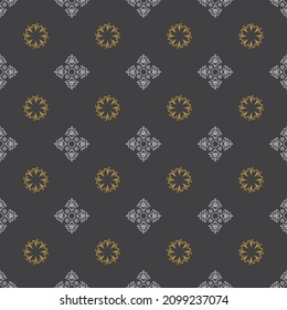 Luxury Vintage Seamless Pattern, Golden ornament pattern