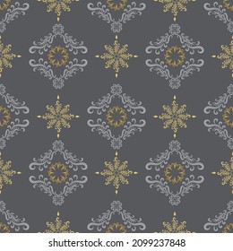 Luxury Vintage Seamless Pattern, Golden ornament pattern