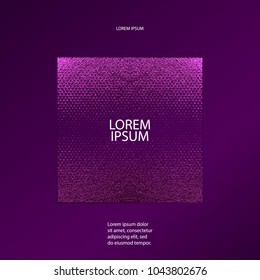 Luxury violet pattern. Abstract purple background. Vector illustration. Lilac foil. Glitter texture. Element for poster,