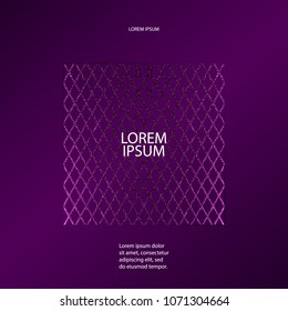 Luxury violet pattern. Abstract purple background. Vector illustration. Lilac foil. Glitter texture. Element for poster,