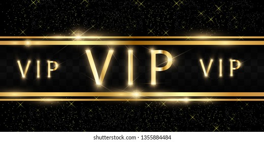 Luxury VIP banner, beautiful background with ribbons and stars.