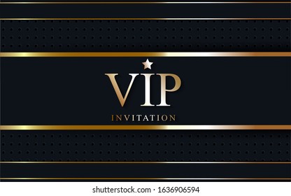luxury VIP with golden line. Vector luxury illustration eps10
