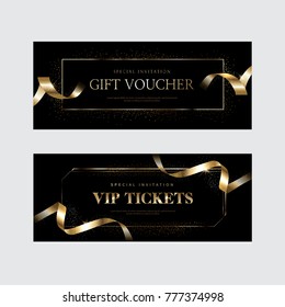 Luxury vip invitations and coupon backgrounds