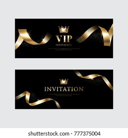 Luxury vip invitations and coupon backgrounds