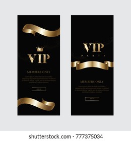 Luxury vip invitations and coupon backgrounds
