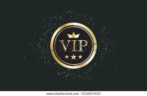 Luxury Vip On Black Background Vector Stock Vector (Royalty Free ...