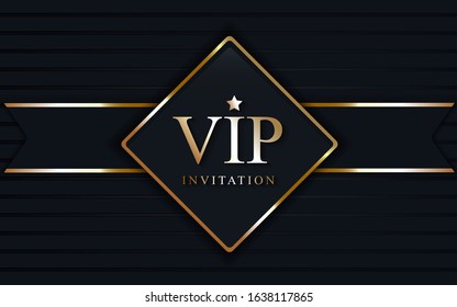 luxury VIP with square glossy. Vector luxury illustration eps10.